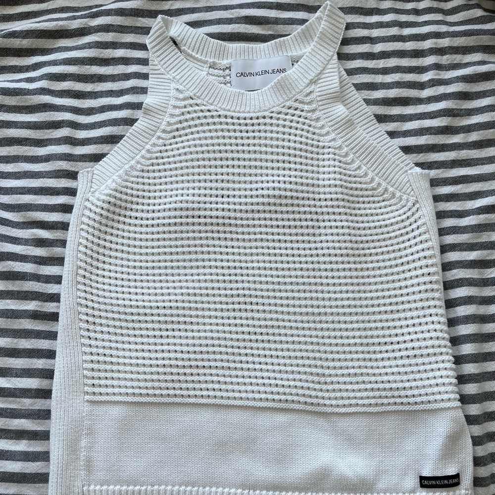 Calvin Klein white xs vintage sweater vest